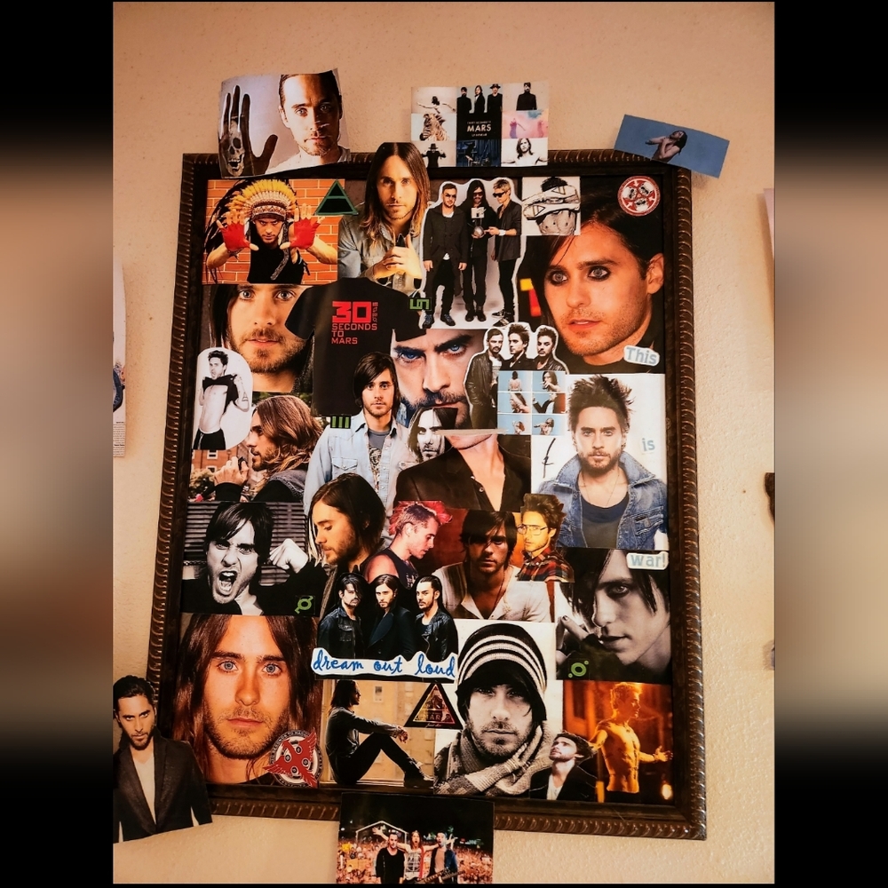 Unique & Original Handmade Collage Art - Jared Leto